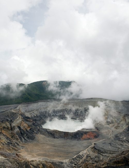 Poas Volcano crater, Poas Volcano National Park, Costa Rica